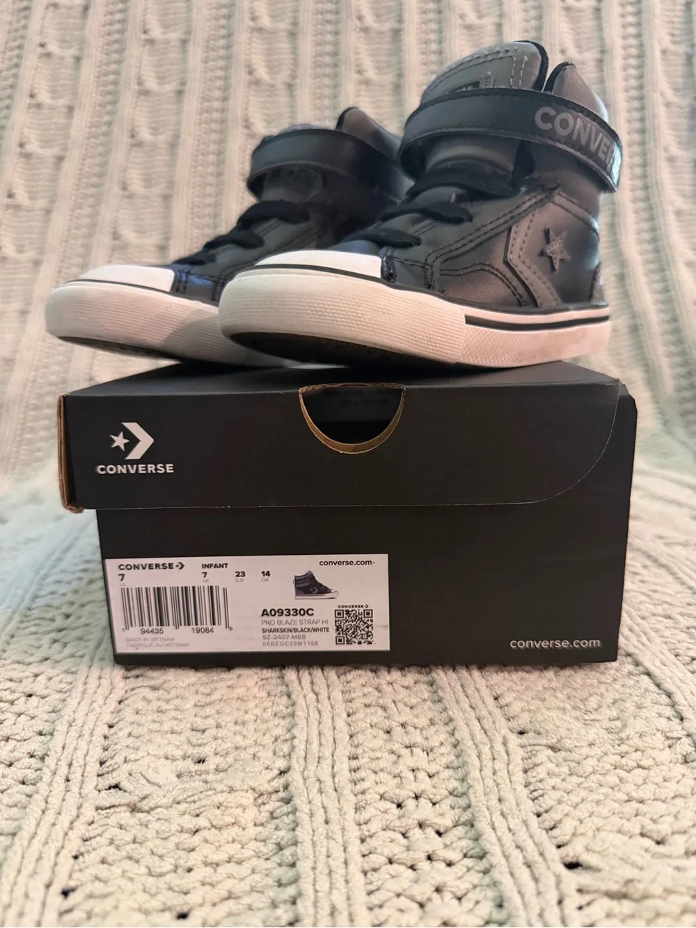 Converse Kids Black and Gray High-Top Sneakers
